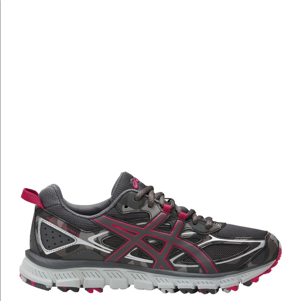 ASICS Gel-Scram 3 Camo Gray Pink Running Shoes